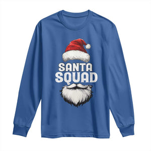 Funny Christmas Long Sleeve Shirt Santa Squad Xmas Team Family Matching TS11 Royal Blue Print Your Wear