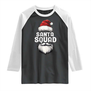 Funny Christmas Raglan Shirt Santa Squad Xmas Team Family Matching TS11 Black White Print Your Wear