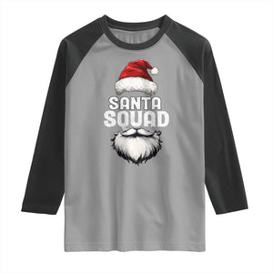 Funny Christmas Raglan Shirt Santa Squad Xmas Team Family Matching TS11 Sport Gray Black Print Your Wear