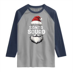 Funny Christmas Raglan Shirt Santa Squad Xmas Team Family Matching TS11 Sport Gray Navy Print Your Wear