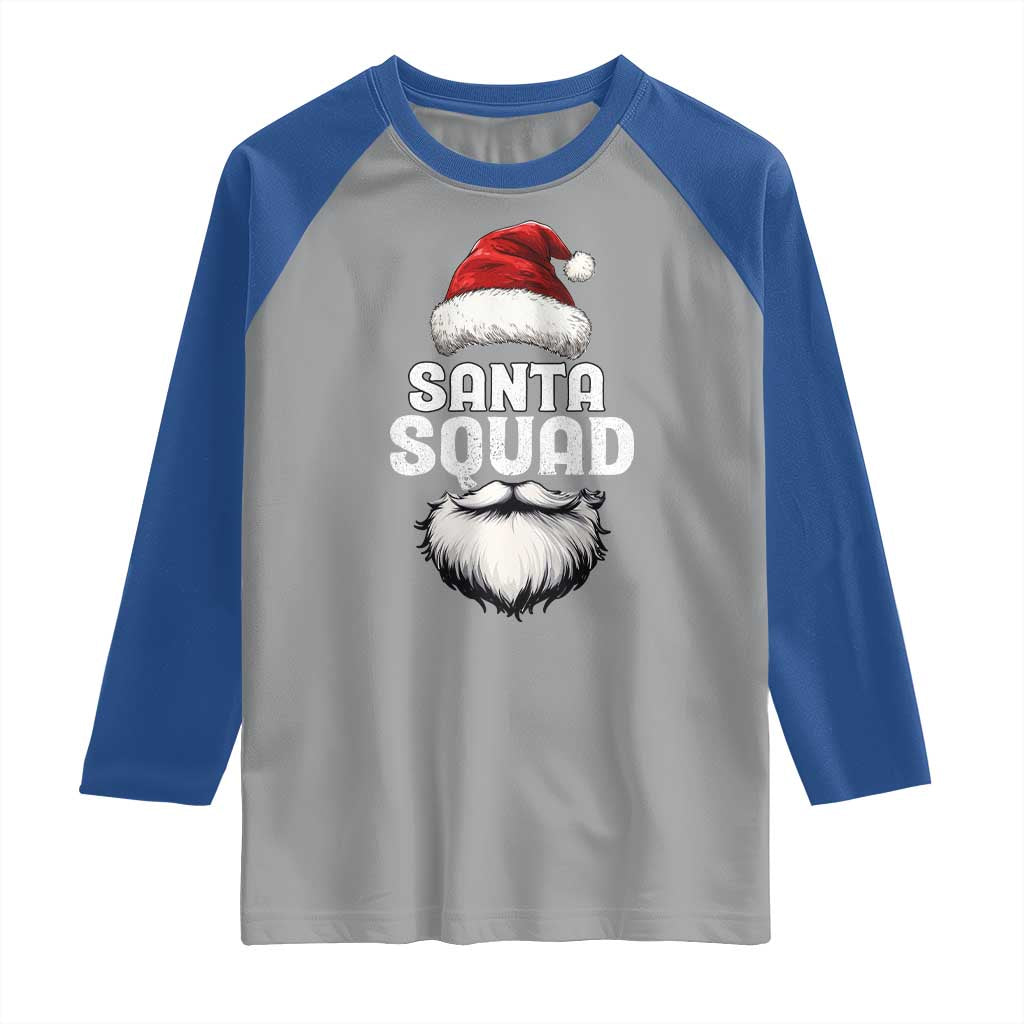 Funny Christmas Raglan Shirt Santa Squad Xmas Team Family Matching TS11 Sport Gray Royal Print Your Wear