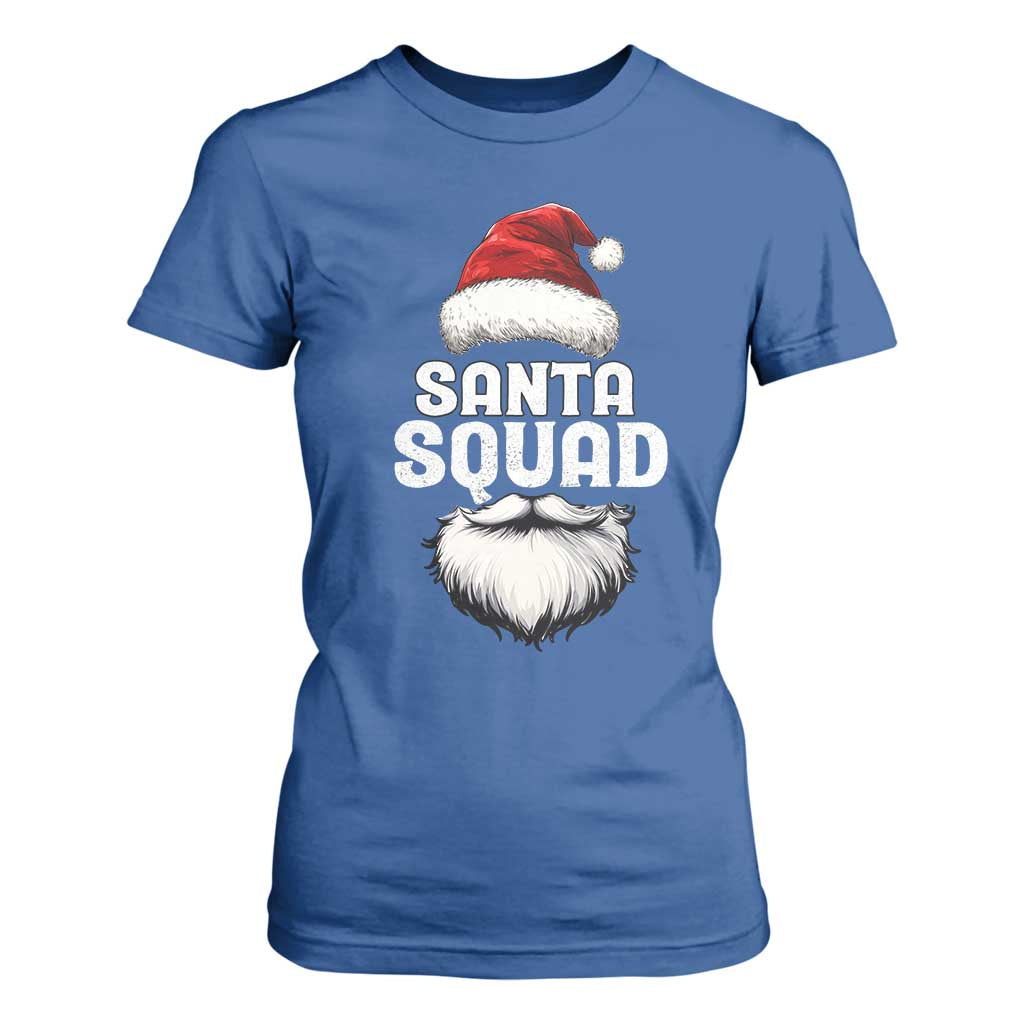 Funny Christmas T Shirt For Women Santa Squad Xmas Team Family Matching TS11 Royal Blue Print Your Wear