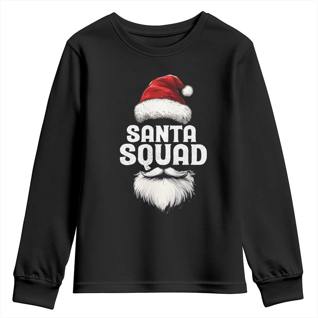 Funny Christmas Youth Sweatshirt Santa Squad Xmas Team Family Matching TS11 Black Print Your Wear
