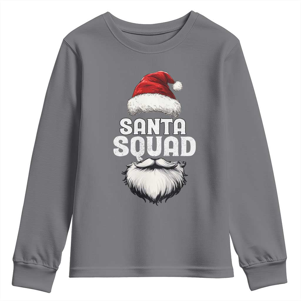Funny Christmas Youth Sweatshirt Santa Squad Xmas Team Family Matching TS11 Charcoal Print Your Wear