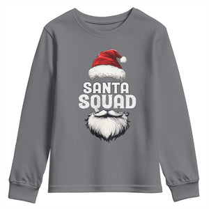 Funny Christmas Youth Sweatshirt Santa Squad Xmas Team Family Matching TS11 Charcoal Print Your Wear