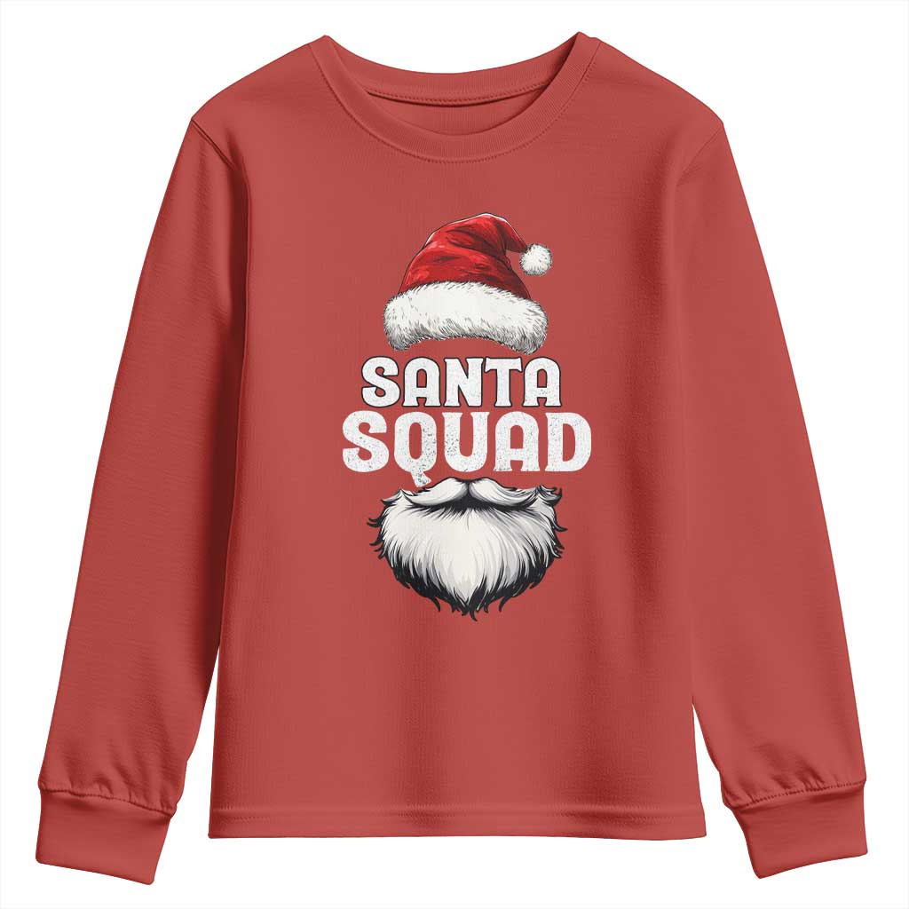 Funny Christmas Youth Sweatshirt Santa Squad Xmas Team Family Matching TS11 Red Print Your Wear