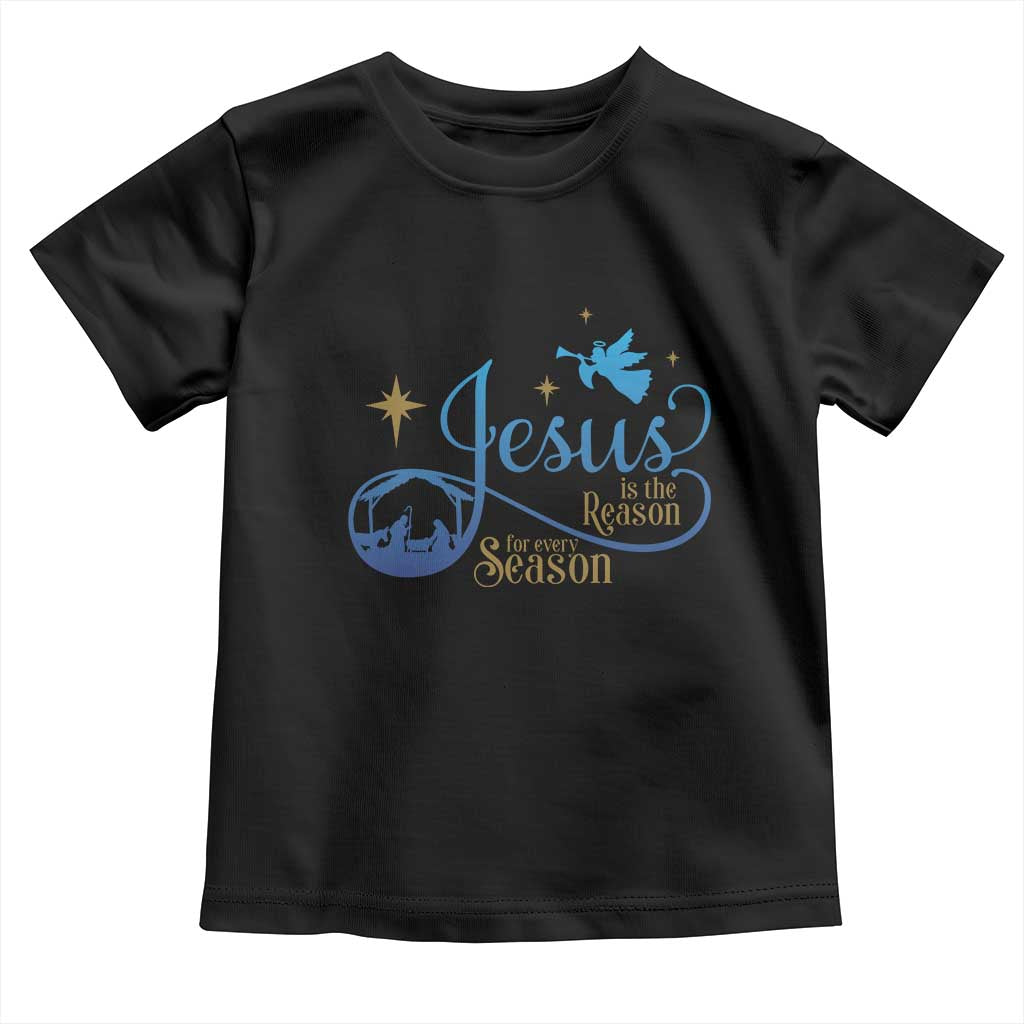 Jesus Is The Reason For The Season Baby Shirt Nativity Scene TS11 Black Print Your Wear