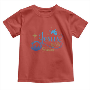 Jesus Is The Reason For The Season Baby Shirt Nativity Scene TS11 Red Print Your Wear