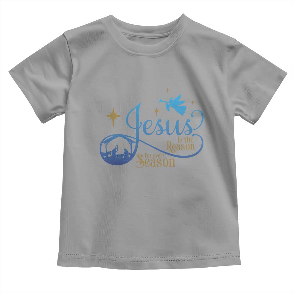 Jesus Is The Reason For The Season Baby Shirt Nativity Scene TS11 Sport Gray Print Your Wear