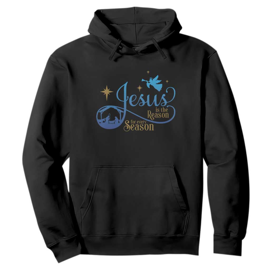 Jesus Is The Reason For The Season Hoodie Nativity Scene TS11 Black Print Your Wear