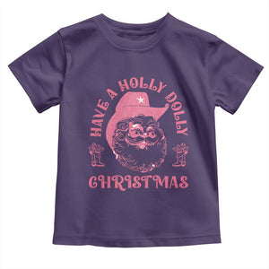 Western Christmas Baby Shirt Have A Holly Dolly Christmas Cowboy Santa TS11 Purple Print Your Wear