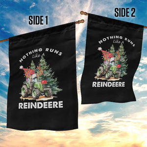 Funny Christmas Tractor Garden Flag Nothing Runs Like A Reindeere Farmers TS11 Print Your Wear