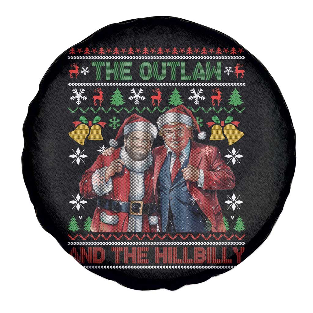 Trump Vance Chrismas Spare Tire Cover The Outlaw And The Hillbilly Ugly Xmas Bell TS11 Print Your Wear
