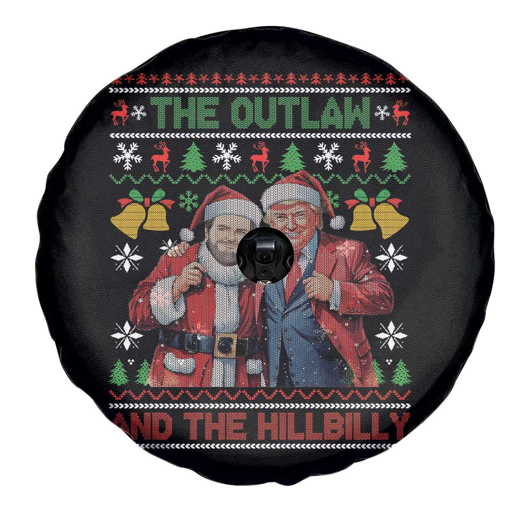 Trump Vance Chrismas Spare Tire Cover The Outlaw And The Hillbilly Ugly Xmas Bell TS11 Print Your Wear