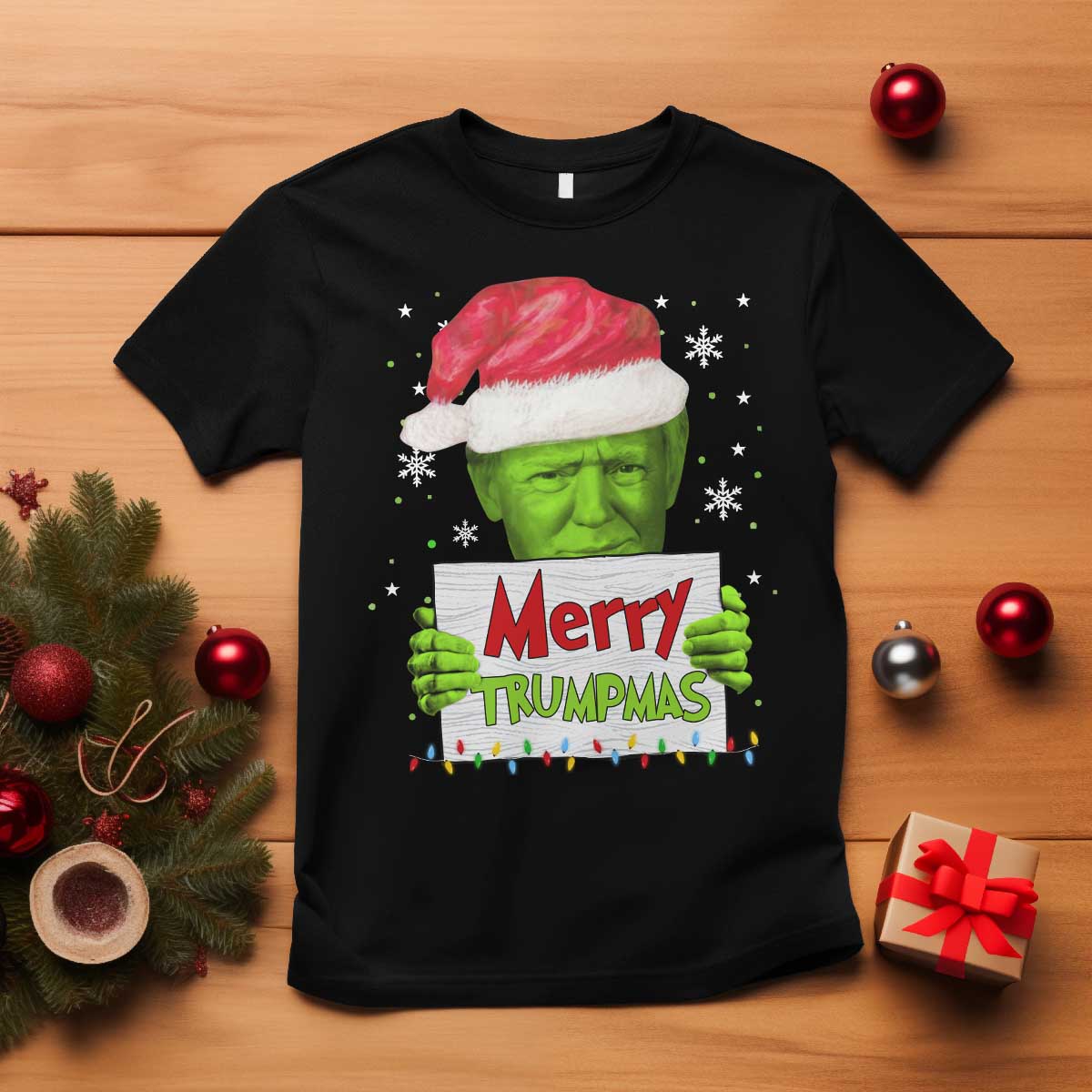 Funny Trump Christmas T Shirt Merry Trumpmas Santa Trump TS11 Black Print Your Wear