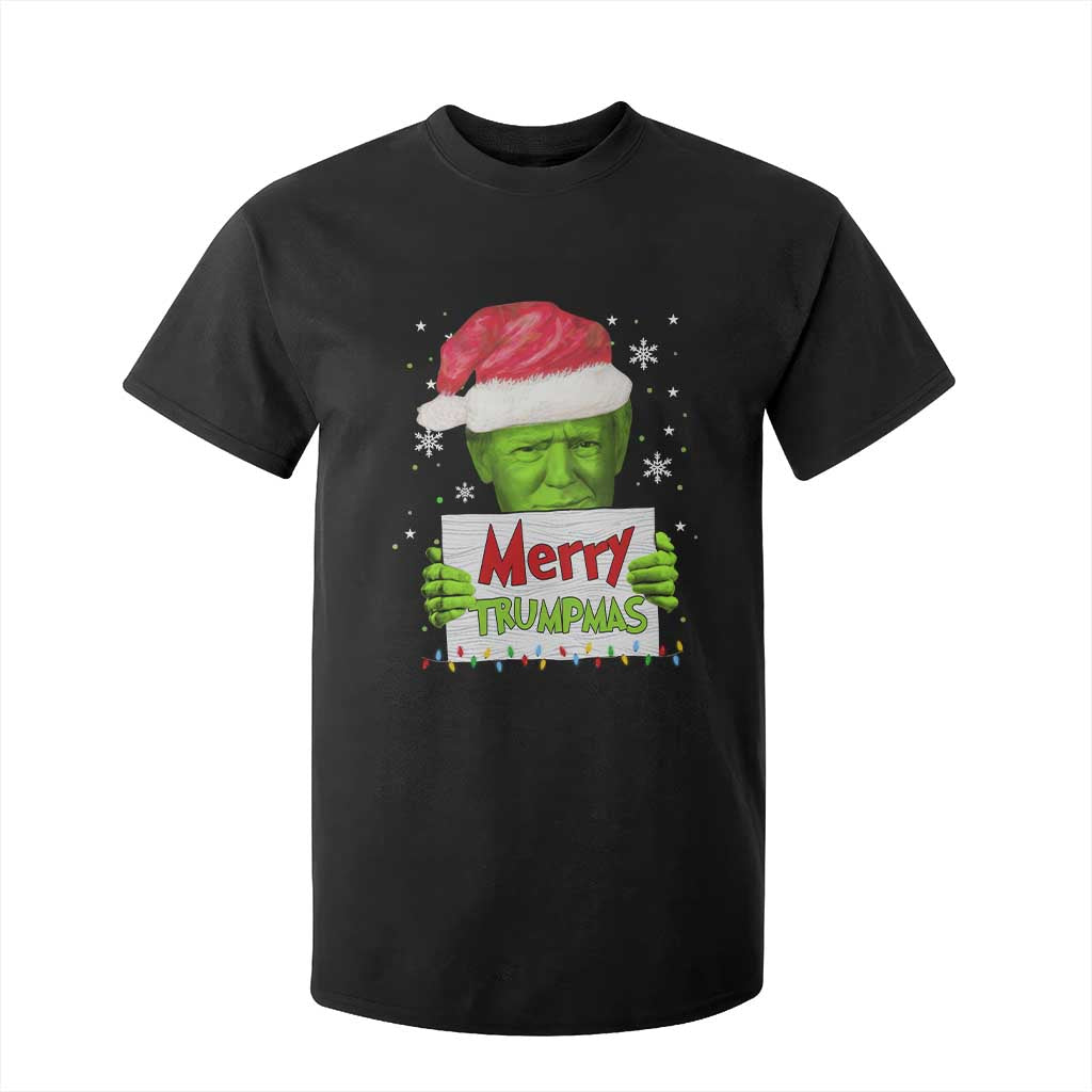 Funny Trump Christmas T Shirt For Kid Merry Trumpmas Santa Trump TS11 Black Print Your Wear