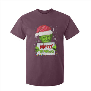 Funny Trump Christmas T Shirt For Kid Merry Trumpmas Santa Trump TS11 Maroon Print Your Wear