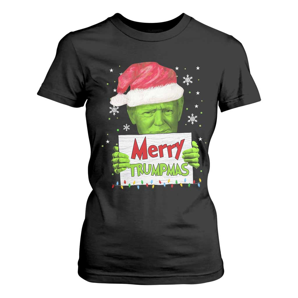 Funny Trump Christmas T Shirt For Women Merry Trumpmas Santa Trump TS11 Black Print Your Wear
