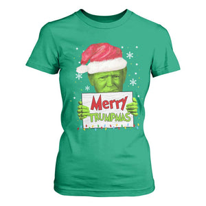 Funny Trump Christmas T Shirt For Women Merry Trumpmas Santa Trump TS11 Irish Green Print Your Wear