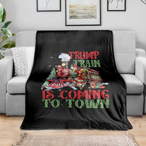 Trump Christmas Throw Blanket Trump Train Is Coming To Town Xmas TS11 Print Your Wear