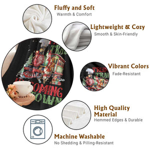 Trump Christmas Throw Blanket Trump Train Is Coming To Town Xmas TS11 Print Your Wear