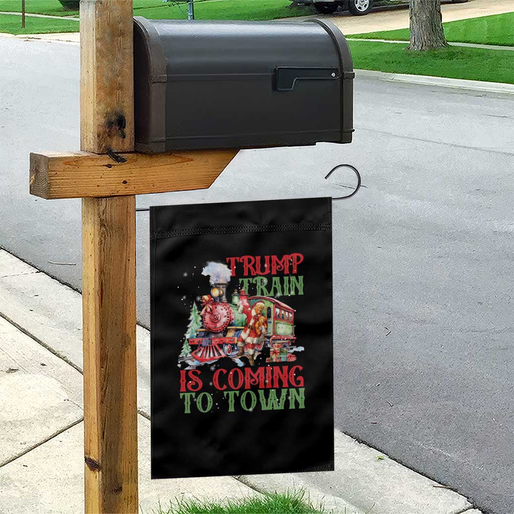 Trump Christmas Garden Flag Trump Train Is Coming To Town Xmas TS11 Print Your Wear