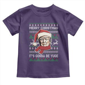 Funny Trump Christmas Baby Shirt Merry Xmas It's Gonna Be Yuge Ugly Santa Trump TS11 Purple Print Your Wear