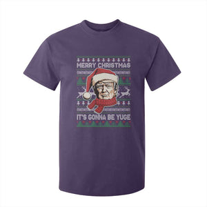 Funny Trump Christmas T Shirt For Kid Merry Xmas It's Gonna Be Yuge Ugly Santa Trump TS11 Purple Print Your Wear