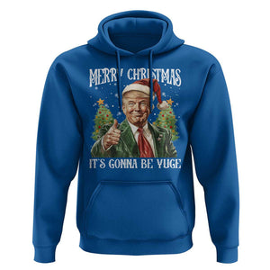 Funny Trump Xmas Hoodie Merry Christmas It's Gonna Be Yuge Santa Trump TS11 Royal Blue Print Your Wear