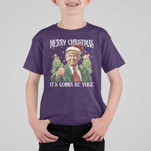 Funny Trump Xmas T Shirt For Kid Merry Christmas It's Gonna Be Yuge Santa Trump TS11 Purple Print Your Wear