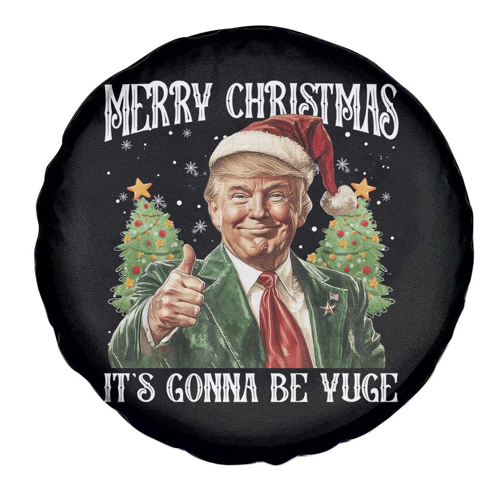Funny Trump Xmas Spare Tire Cover Merry Christmas It's Gonna Be Yuge Santa Trump TS11 Print Your Wear