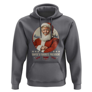 Funny Trump Xmas Hoodie Santa's Favorite President Trump 2024 Christmas TS11 Charcoal Print Your Wear