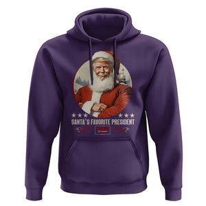 Funny Trump Xmas Hoodie Santa's Favorite President Trump 2024 Christmas TS11 Purple Print Your Wear