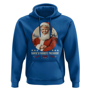 Funny Trump Xmas Hoodie Santa's Favorite President Trump 2024 Christmas TS11 Royal Blue Print Your Wear