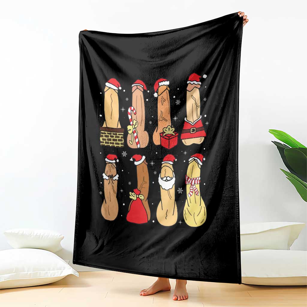 Funny Naughty Christmas Dirty Santa Hat Xmas Adult Humor Throw Blanket TS11 Print Your Wear