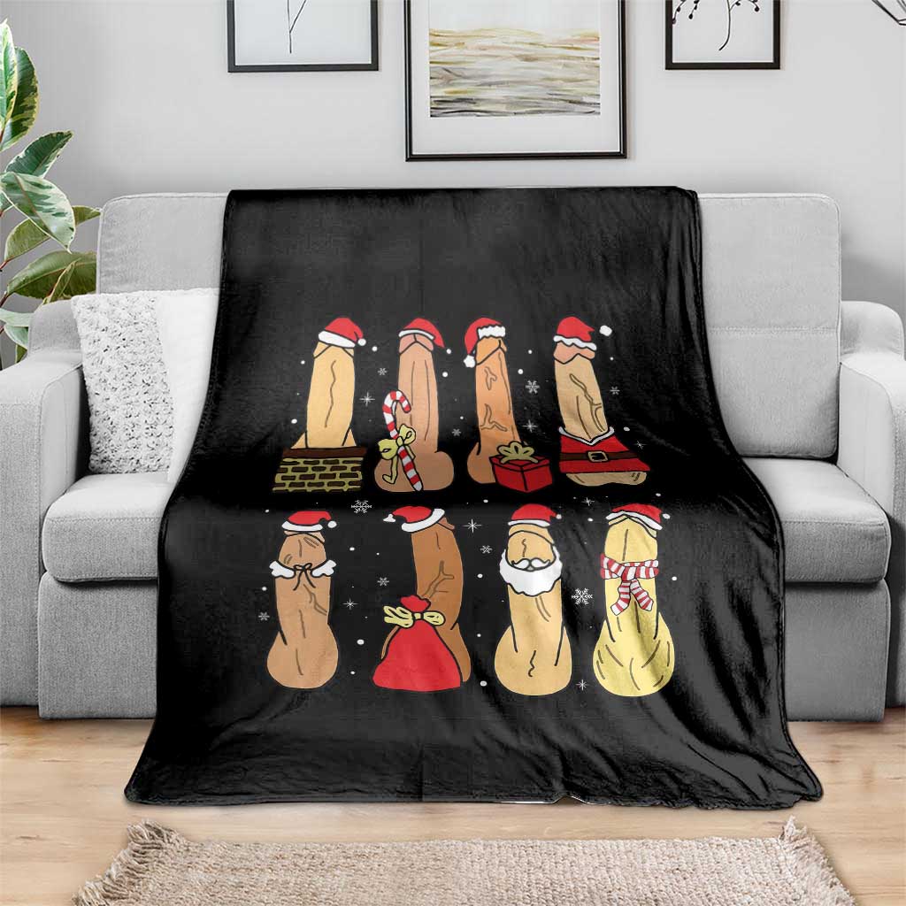Funny Naughty Christmas Dirty Santa Hat Xmas Adult Humor Throw Blanket TS11 Print Your Wear