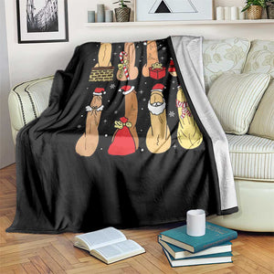 Funny Naughty Christmas Dirty Santa Hat Xmas Adult Humor Throw Blanket TS11 Print Your Wear