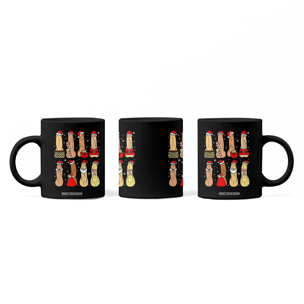 Funny Naughty Christmas Dirty Santa Hat Xmas Adult Humor Coffee Mug TS11 Print Your Wear