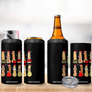 Funny Naughty Christmas Dirty Santa Hat Xmas Adult Humor 4 in 1 Can Cooler Tumbler TS11 Print Your Wear