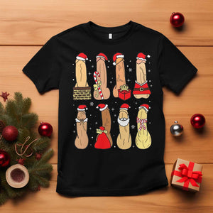 Funny Naughty Christmas Dirty Santa Hat Xmas Adult Humor T Shirt TS11 Black Print Your Wear