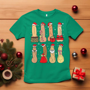 Funny Naughty Christmas Dirty Santa Hat Xmas Adult Humor T Shirt TS11 Irish Green Print Your Wear