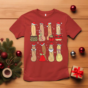 Funny Naughty Christmas Dirty Santa Hat Xmas Adult Humor T Shirt TS11 Red Print Your Wear