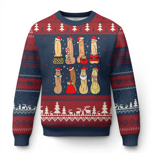 Funny Naughty Xmas Dirty Santa Hat Xmas Adult Humor Ugly Christmas Sweater - Print Your Wear