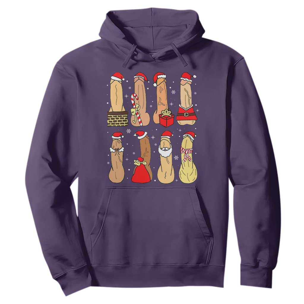 Funny Naughty Christmas Dirty Santa Hat Xmas Adult Humor Hoodie TS11 Purple Print Your Wear