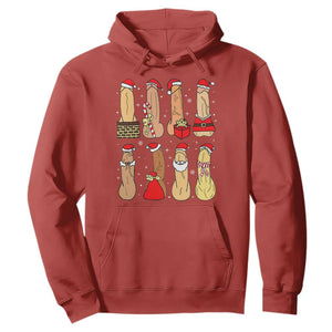 Funny Naughty Christmas Dirty Santa Hat Xmas Adult Humor Hoodie TS11 Red Print Your Wear