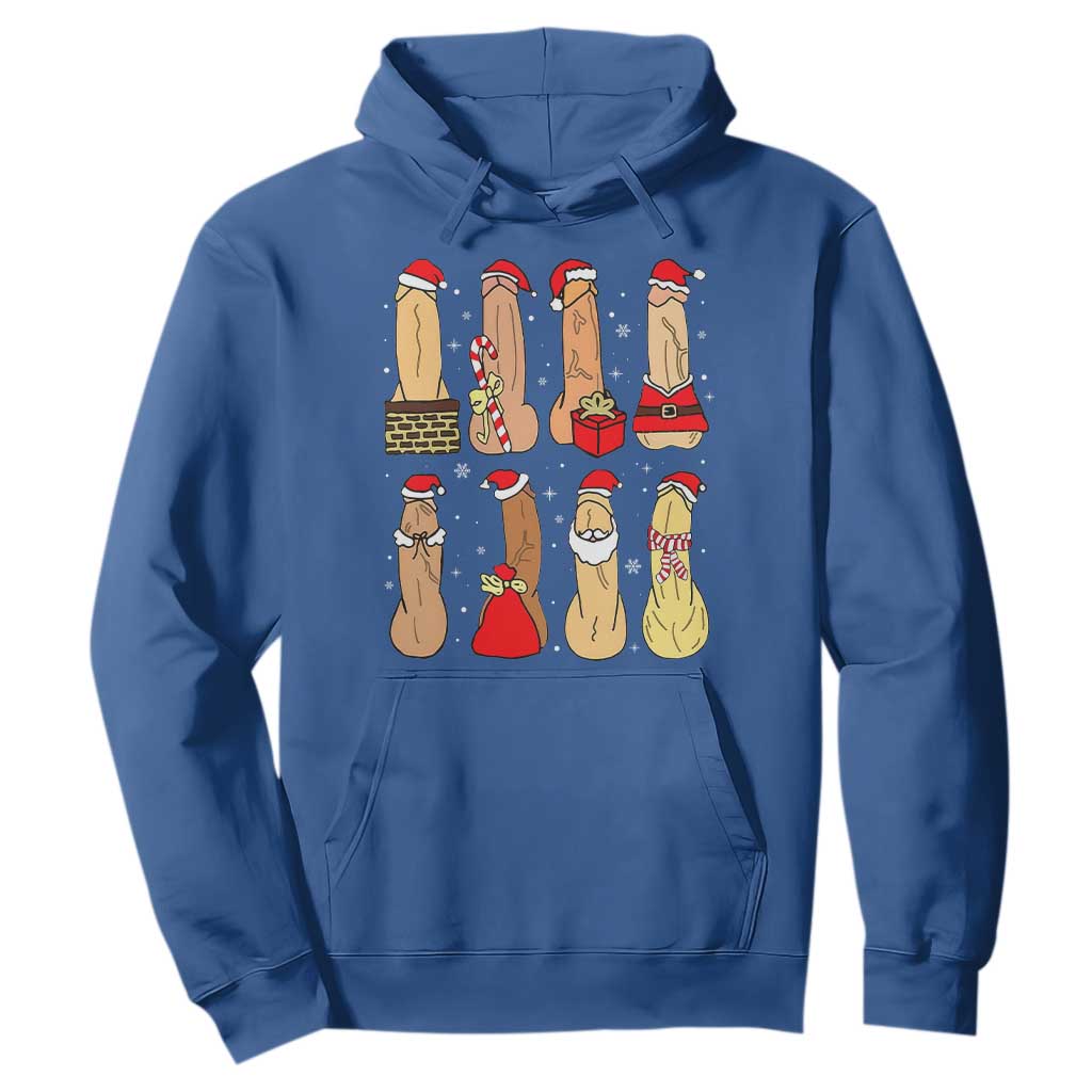 Funny Naughty Christmas Dirty Santa Hat Xmas Adult Humor Hoodie TS11 Royal Blue Print Your Wear