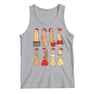 Funny Naughty Christmas Dirty Santa Hat Xmas Adult Humor Tank Top TS11 Athletic Heather Print Your Wear