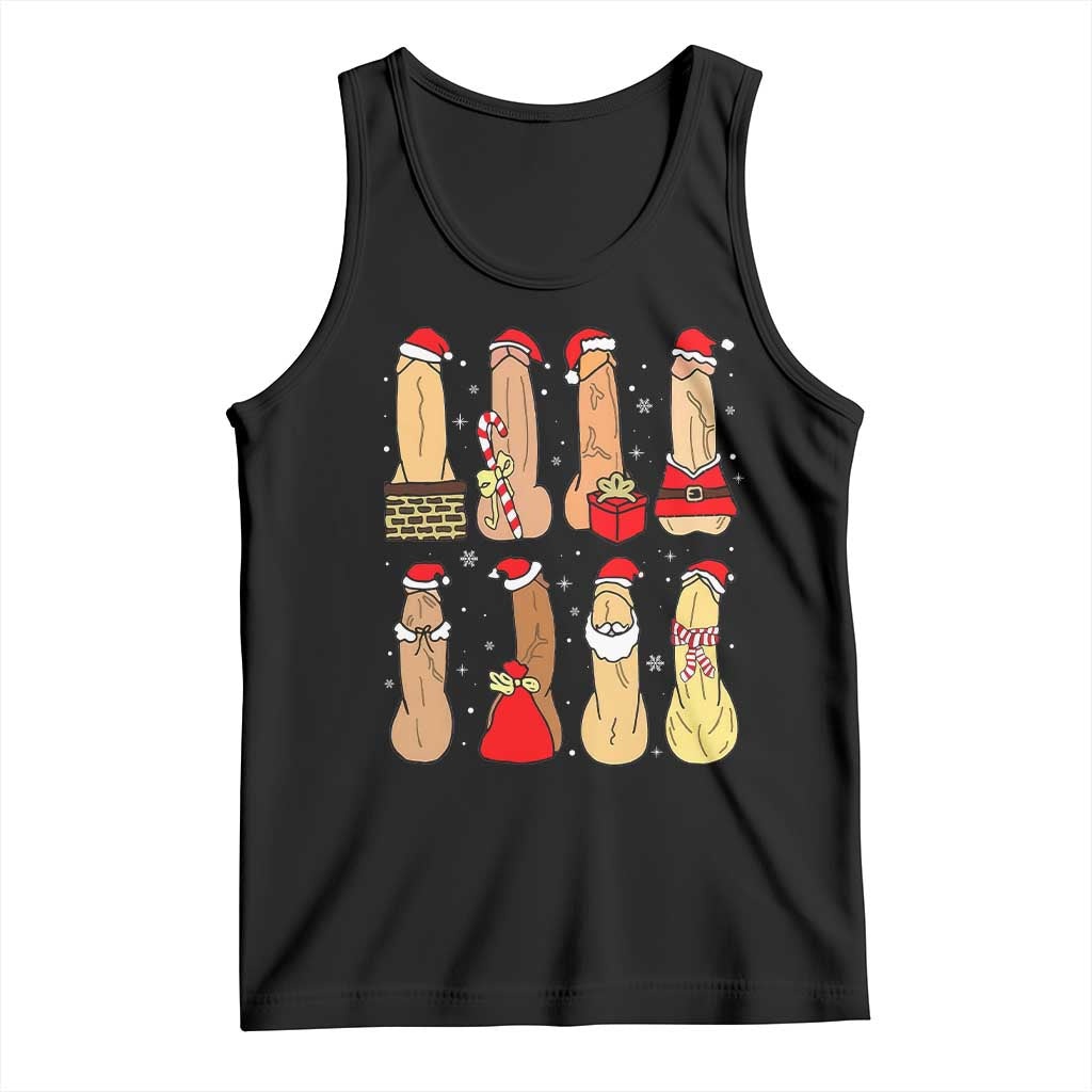 Funny Naughty Christmas Dirty Santa Hat Xmas Adult Humor Tank Top TS11 Black Print Your Wear