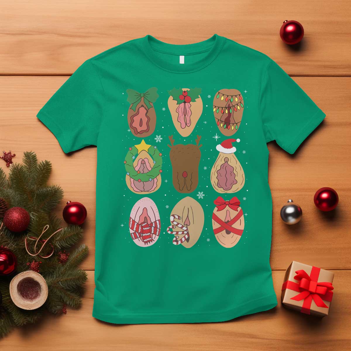 Funny Naughty Christmas Dirty Xmas Adult Humor T Shirt TS11 Irish Green Print Your Wear