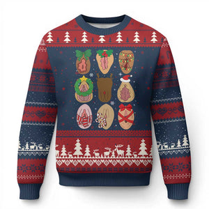 Funny Naughty Xmas Dirty Xmas Adult Humor Ugly Christmas Sweater TS11 Navy Red Print Your Wear